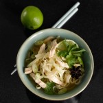 Thai cabbage and chicken noodles