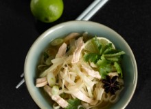 Thai cabbage and chicken noodles