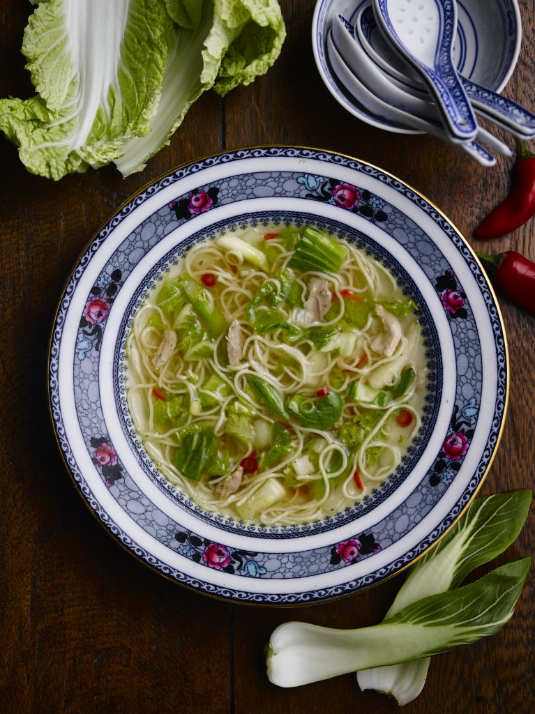 Aaron Craze's chinese cabbage and chicken noodle soup Love Your Greens